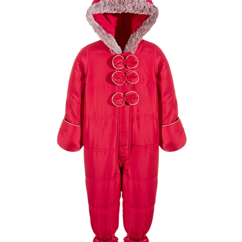 First Impressions Baby Girls Bow Snowsuit, Created for Macy's Size 6-9 momths